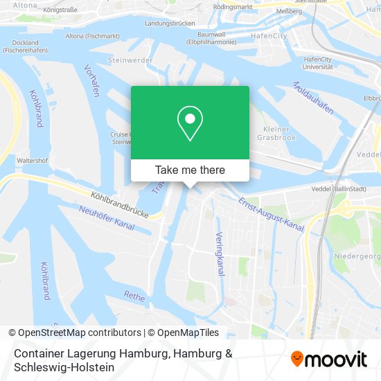 Container Lagerung Hamburg map