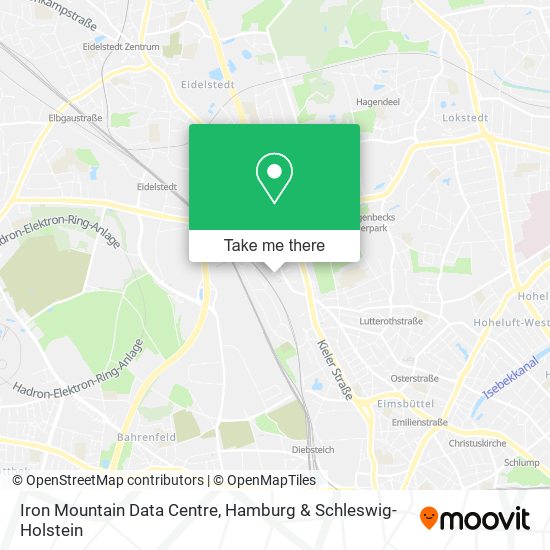 Iron Mountain Data Centre map
