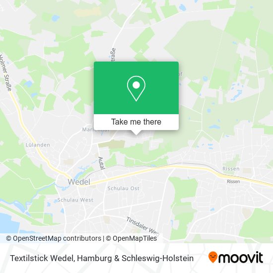 Textilstick Wedel map