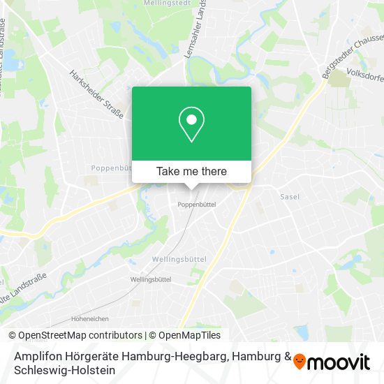 Карта Amplifon Hörgeräte Hamburg-Heegbarg