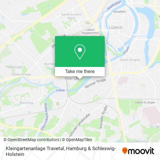 Kleingartenanlage Travetal map