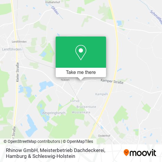Rhinow GmbH, Meisterbetrieb Dachdeckerei map