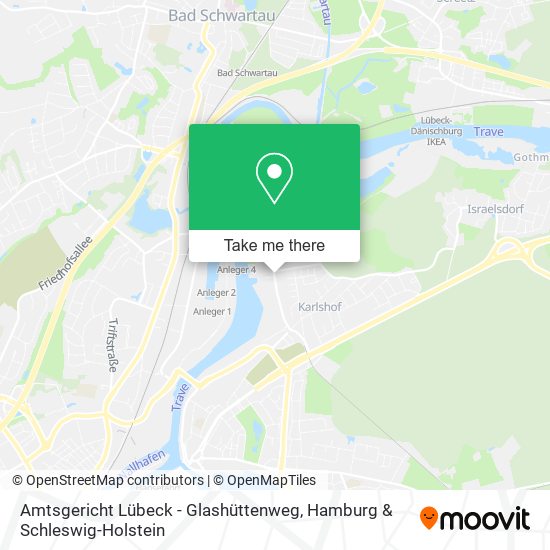 Amtsgericht Lübeck - Glashüttenweg map