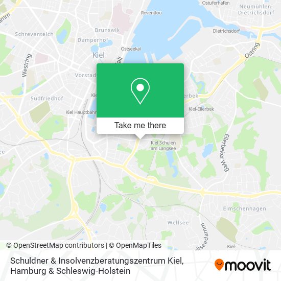 Карта Schuldner & Insolvenzberatungszentrum Kiel