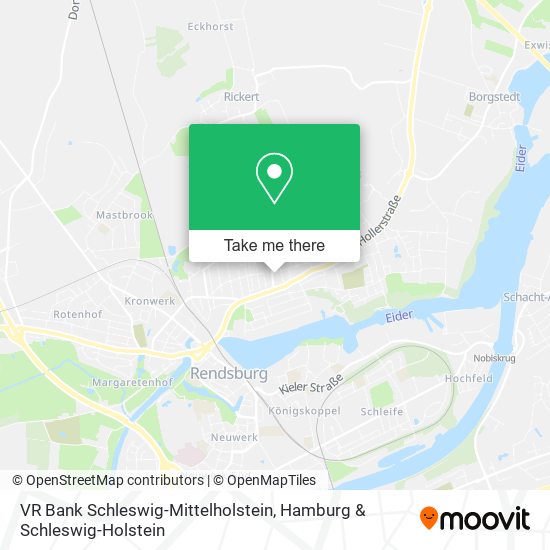 VR Bank Schleswig-Mittelholstein map