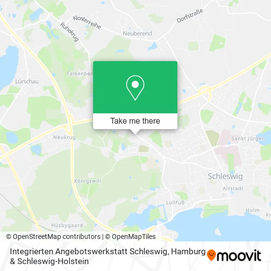 Карта Integrierten Angebotswerkstatt Schleswig