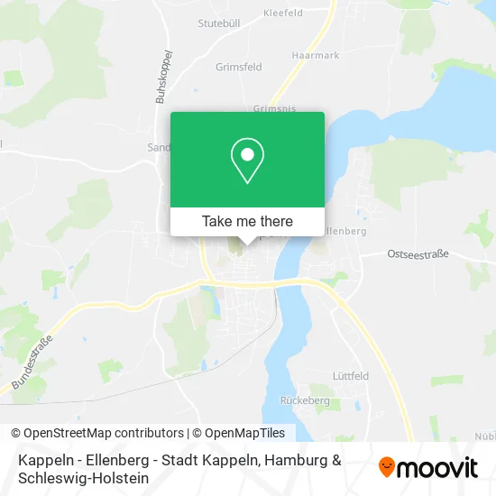 Карта Kappeln - Ellenberg - Stadt Kappeln