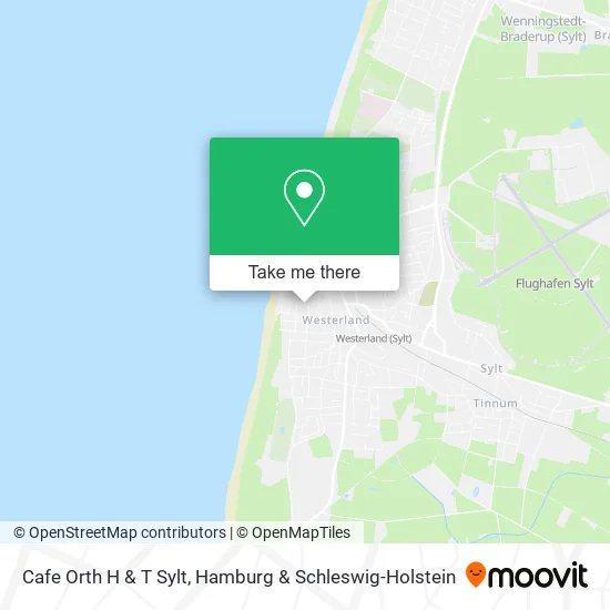 Карта Cafe Orth H & T Sylt