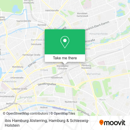 ibis Hamburg Alsterring map