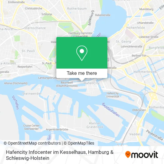 Карта Hafencity Infocenter im Kesselhaus