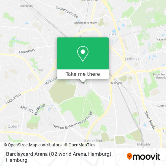 Barclaycard Arena (O2 world Arena, Hamburg) map