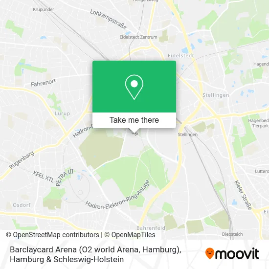 Карта Barclaycard Arena (O2 world Arena, Hamburg)