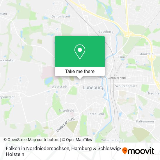 Falken in Nordniedersachsen map