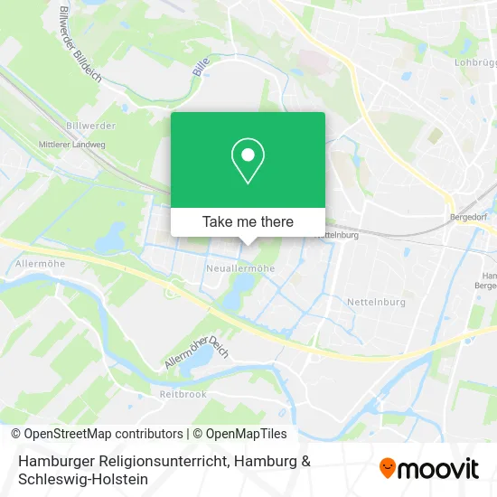 Карта Hamburger Religionsunterricht