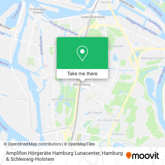 Amplifon Hörgeräte Hamburg Lunacenter map