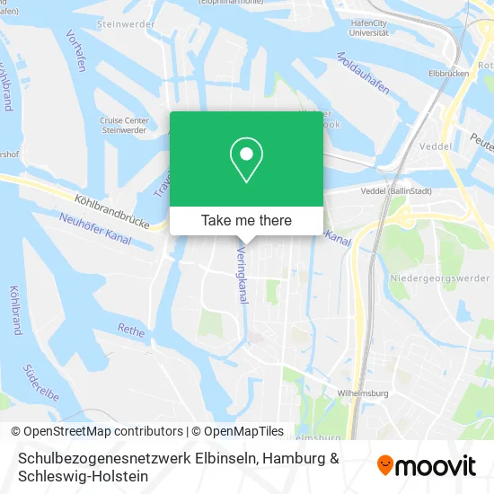 Карта Schulbezogenesnetzwerk Elbinseln