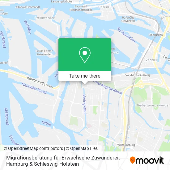 Карта Migrationsberatung für Erwachsene Zuwanderer