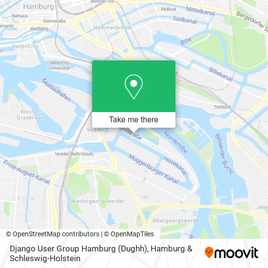 Карта Django User Group Hamburg (Dughh)