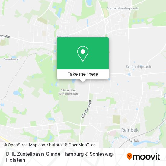 Карта DHL Zustellbasis Glinde