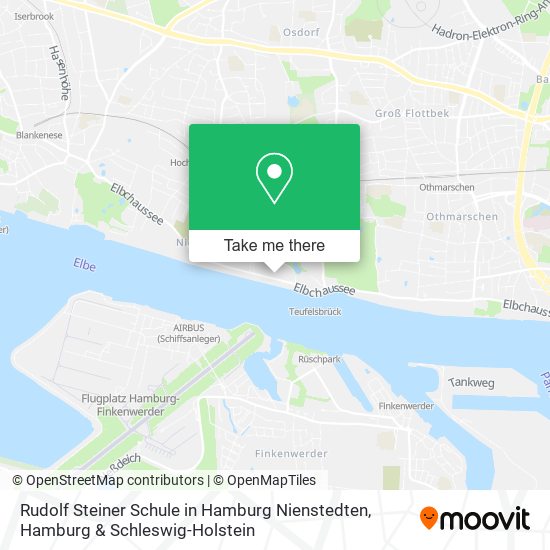Rudolf Steiner Schule in Hamburg Nienstedten map