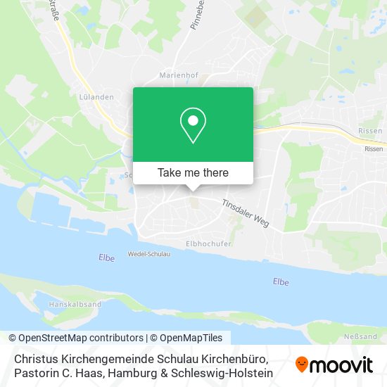 Christus Kirchengemeinde Schulau Kirchenbüro, Pastorin C. Haas map