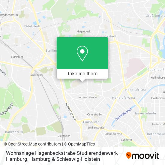 Wohnanlage Hagenbeckstraße Studierendenwerk Hamburg map