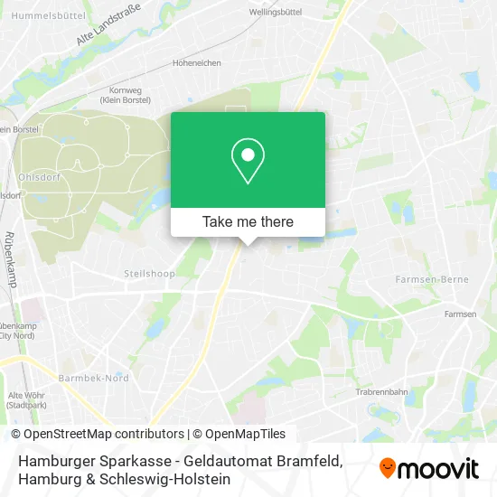 Карта Hamburger Sparkasse - Geldautomat Bramfeld