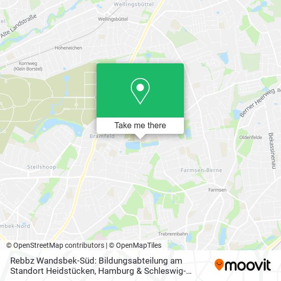 Карта Rebbz Wandsbek-Süd: Bildungsabteilung am Standort Heidstücken