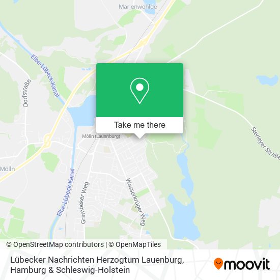 Карта Lübecker Nachrichten Herzogtum Lauenburg