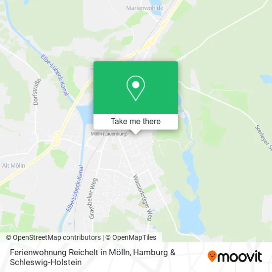 Карта Ferienwohnung Reichelt in Mölln