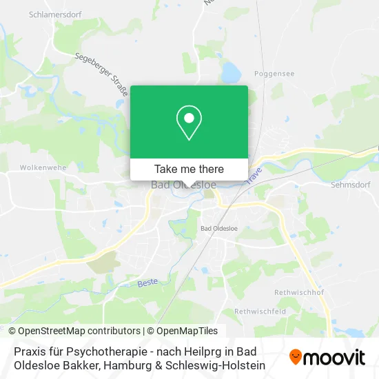 Карта Praxis für Psychotherapie - nach Heilprg in Bad Oldesloe Bakker