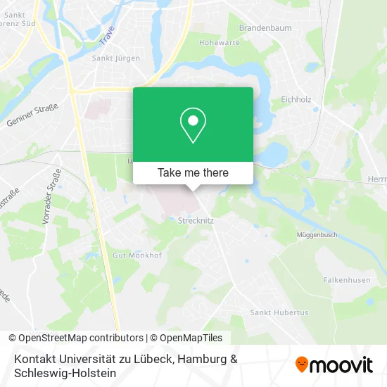 Карта Kontakt Universität zu Lübeck