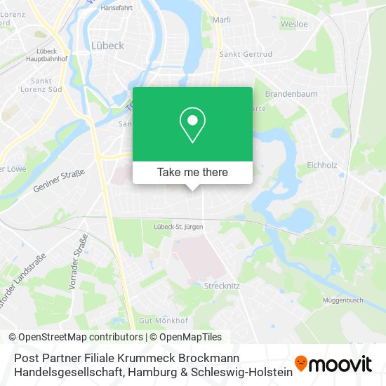 Post Partner Filiale Krummeck Brockmann Handelsgesellschaft map
