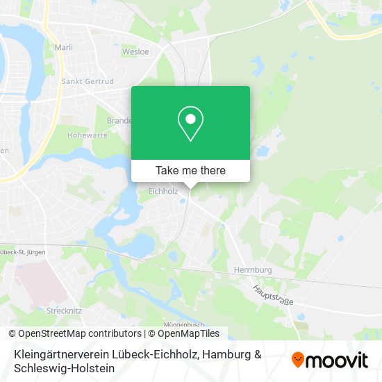 Kleingärtnerverein Lübeck-Eichholz map