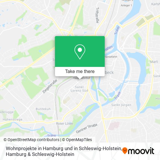 Карта Wohnprojekte in Hamburg und in Schleswig-Holstein