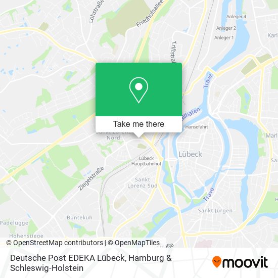 Deutsche Post EDEKA Lübeck map