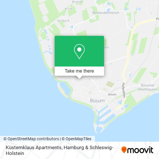 Küstemklaus Apartments map