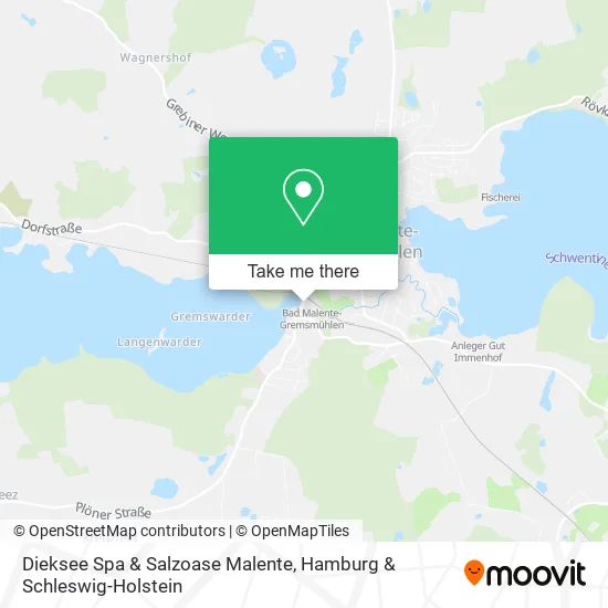 Карта Dieksee Spa & Salzoase Malente