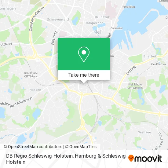 Карта DB Regio Schleswig-Holstein
