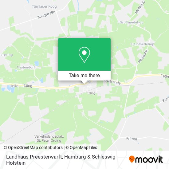 Landhaus Preesterwarft map