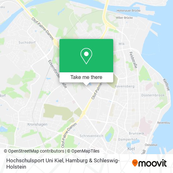 Hochschulsport Uni Kiel map