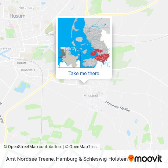 Amt Nordsee Treene map