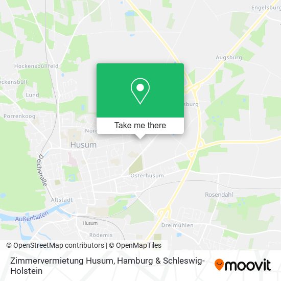 Карта Zimmervermietung Husum