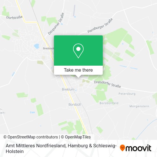 Amt Mittleres Nordfriesland map