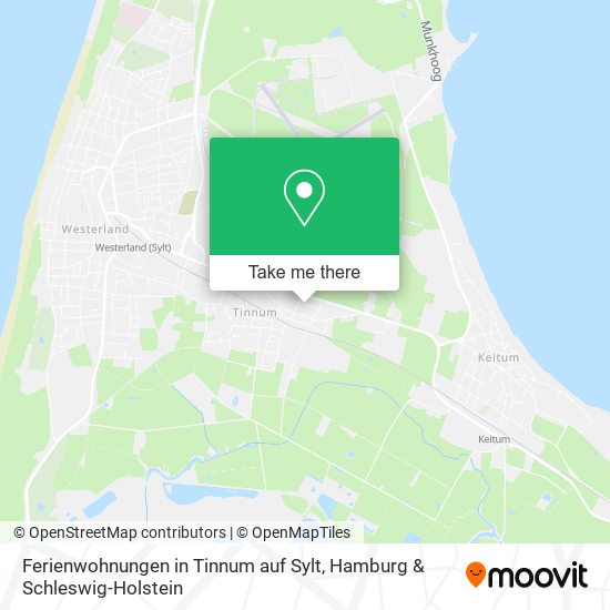 Карта Ferienwohnungen in Tinnum auf Sylt