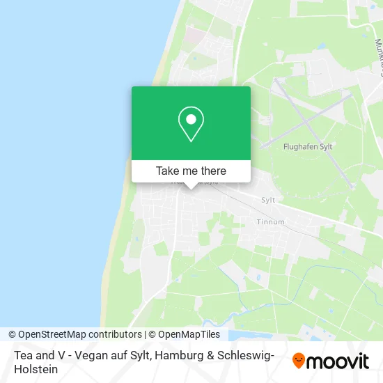 Карта Tea and V - Vegan auf Sylt