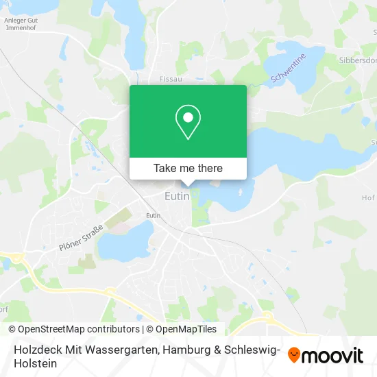 Карта Holzdeck Mit Wassergarten