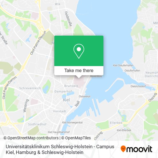 Карта Universitätsklinikum Schleswig-Holstein - Campus Kiel