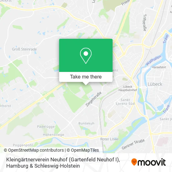 Карта Kleingärtnerverein Neuhof (Gartenfeld Neuhof I)