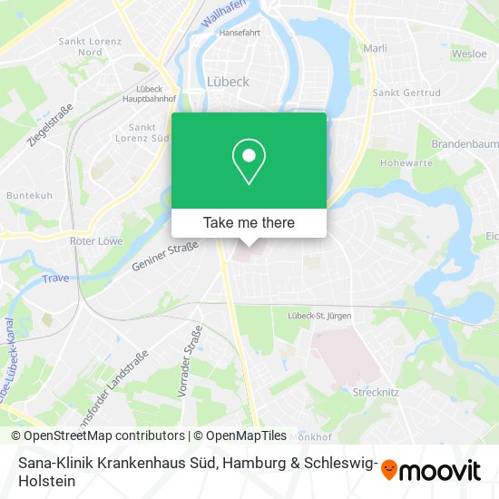 Sana-Klinik Krankenhaus Süd map